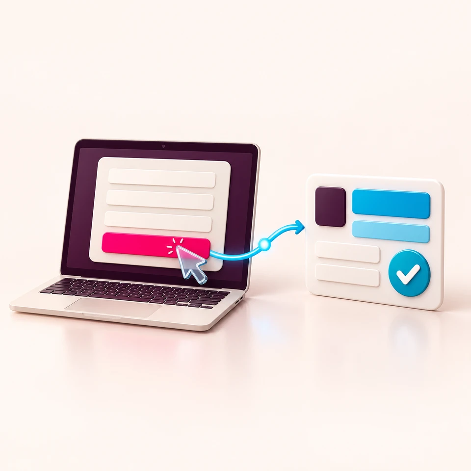 Website enquiry form connected to a confirmed contact in a CRM